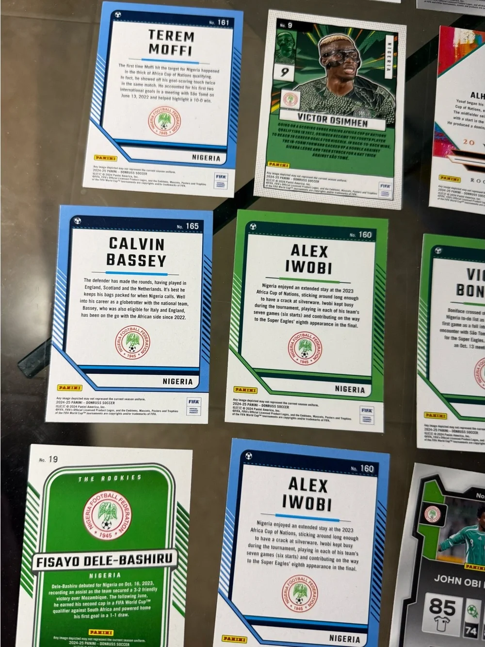 19 Nigeria National Team soccer card lot FIFA World Cup Monopoly
